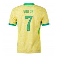 Camisa de time de futebol Brasil Vinicius Junior #7 Replicas 1º Equipamento Copa America 2024 Manga Curta